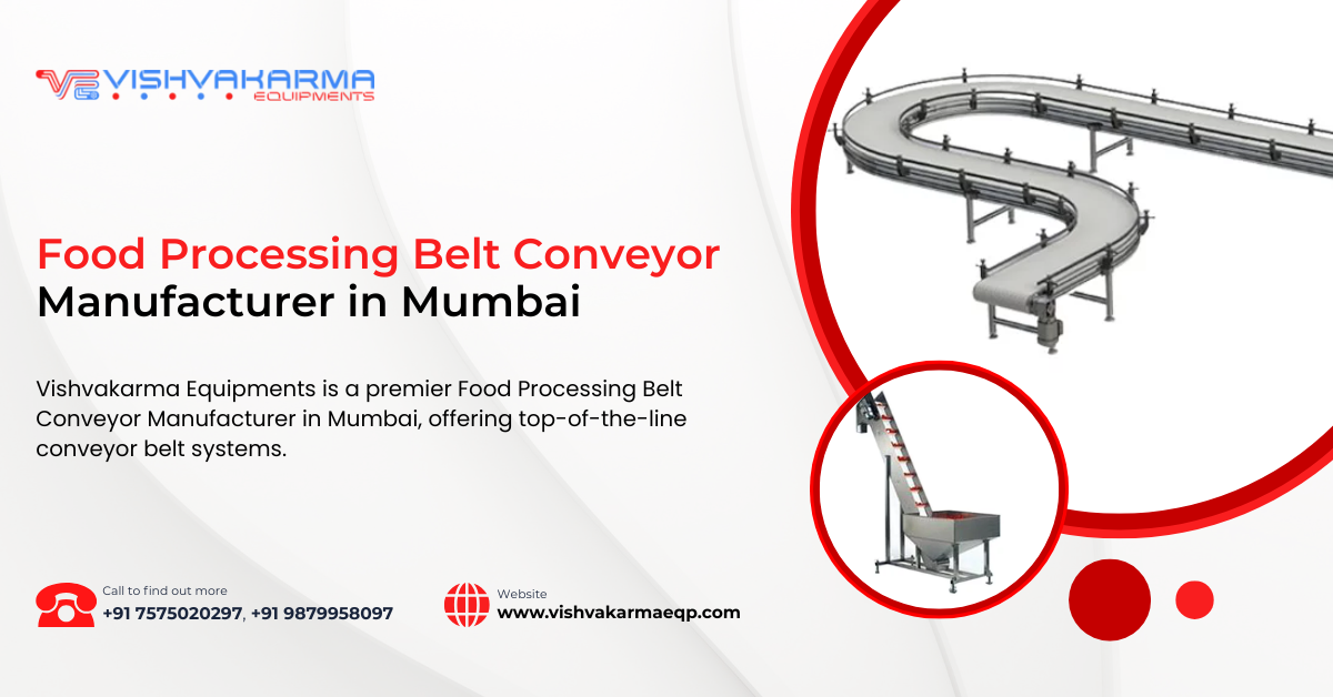 Food Processing Belt Conveyor Manufacturer in Mumbai